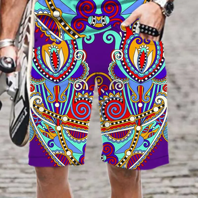 

Men's Shorts Swimming Retro Ethnic Fashion Comfortable MenWomen Man Oversized Beach Streetwear Summer Cool Pattern 3D Printed