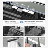 อ่างล้างจานแบบช่องเดียวพร้อมก๊อกน้ำสแตนเลสที่จับโทรศัพท์มือถืออัจฉริยะสลักรังผึ้งอัจฉริยะ 3