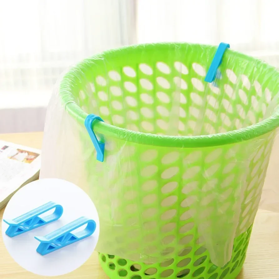 2-12Pcs Trash Bag Fixed Clip Garbage Bin Waste Basket Anti-Slip Holder Clamp Snack Bag Sealing Clips Kitchen Storage Gadgets