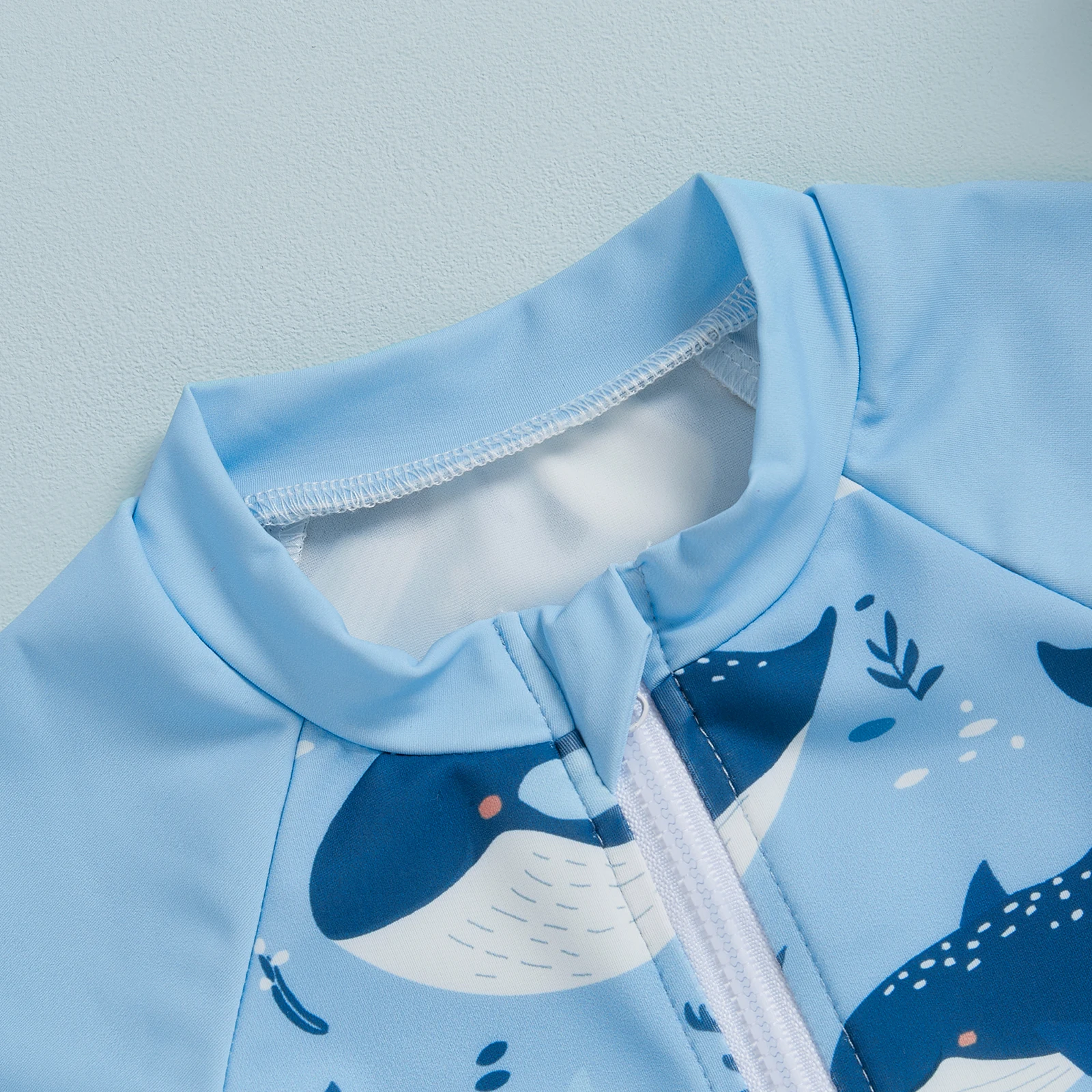 Summer Infant 3Piece Beachwear For Boys Girls Toddler UV Rash Guard with Swim Caps Short Sleeve Shark Print Shorts Swimwear