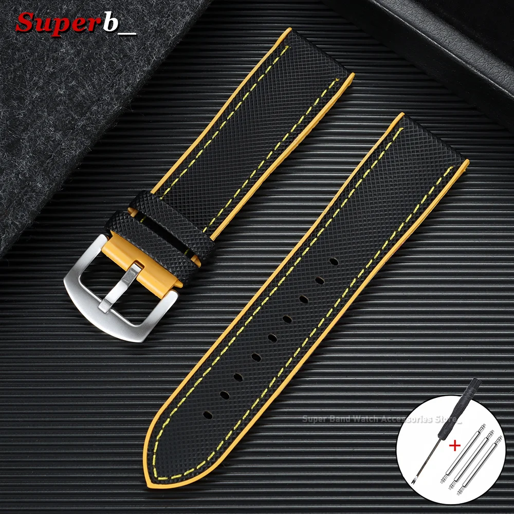 Men's Waterproof Nylon & Silicone Hybrid Watch Strap Bracelet