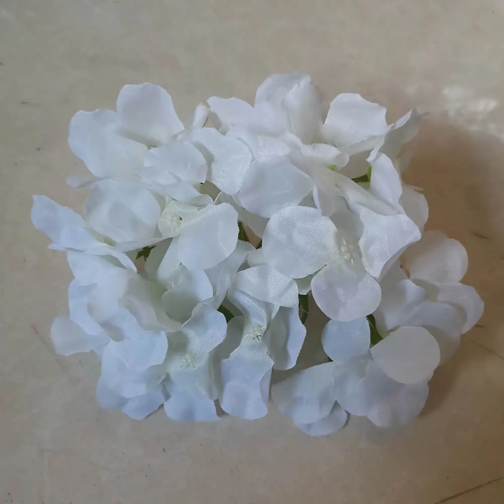 Artificial Silk Hydrangea Flower Head Wedding Path Decoration Bouquet Filler Home Hotel DIY Flowers Wall Accessories 50pcs