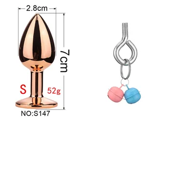 Anal Plug Double Bell Pendant Sexy Accessories Lesbian Sex Toys For Woman Juguetes Sexuales 6