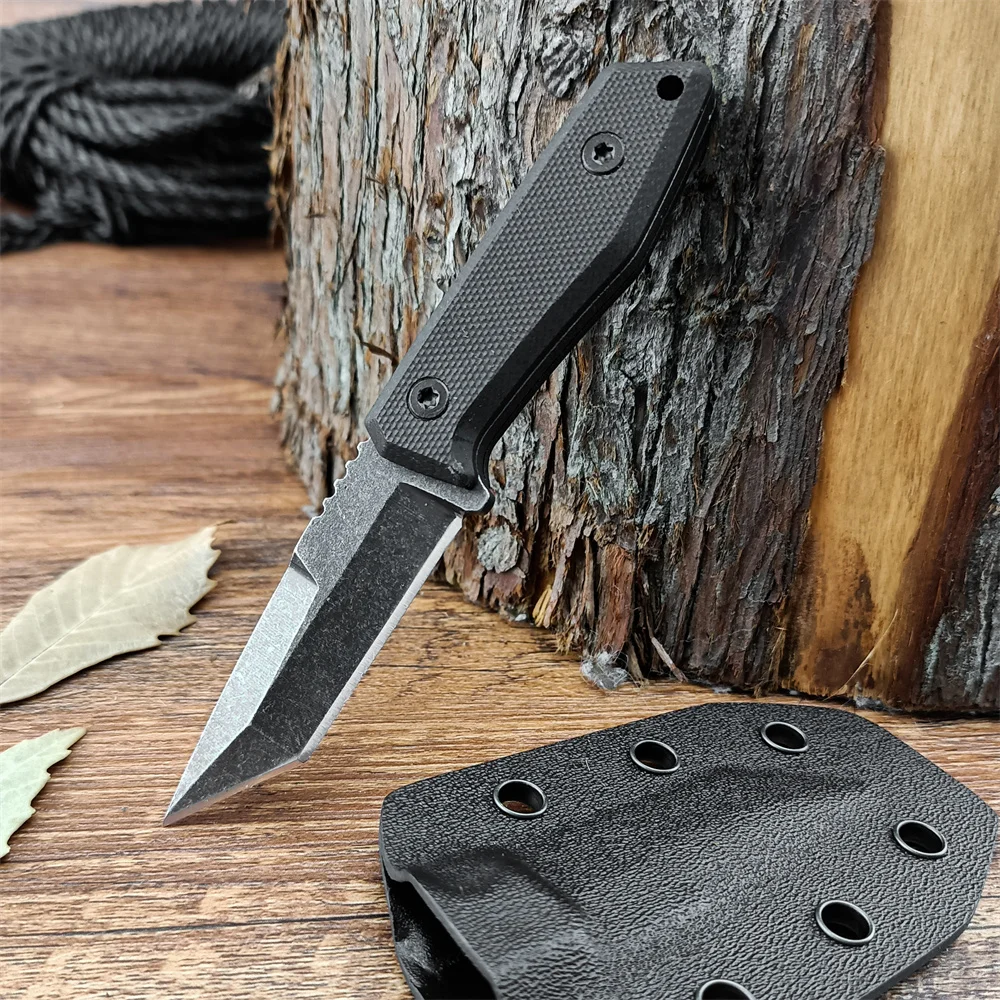 

Outdoor Tactical Protable Fixed Knife 8Cr13mov Blade G10 Handle Camping Hunting Necklace Knives Jungle Survival EDC Tool