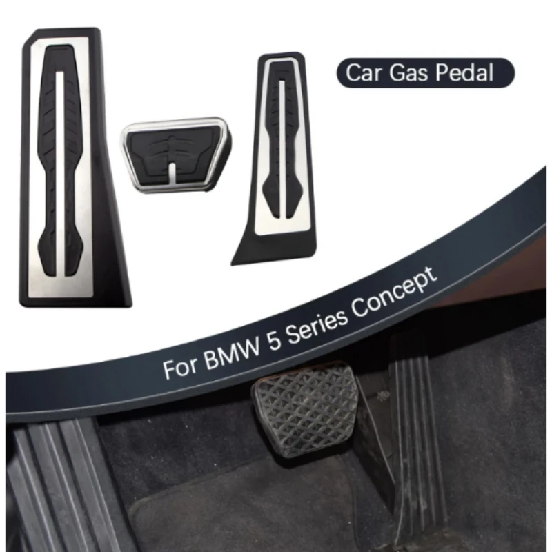 Car pedals for BMW 5 Series F10 F11 523i 528i 530i 535i 550i 2011-LHD gas brake foot rest pedal pad cover accessories