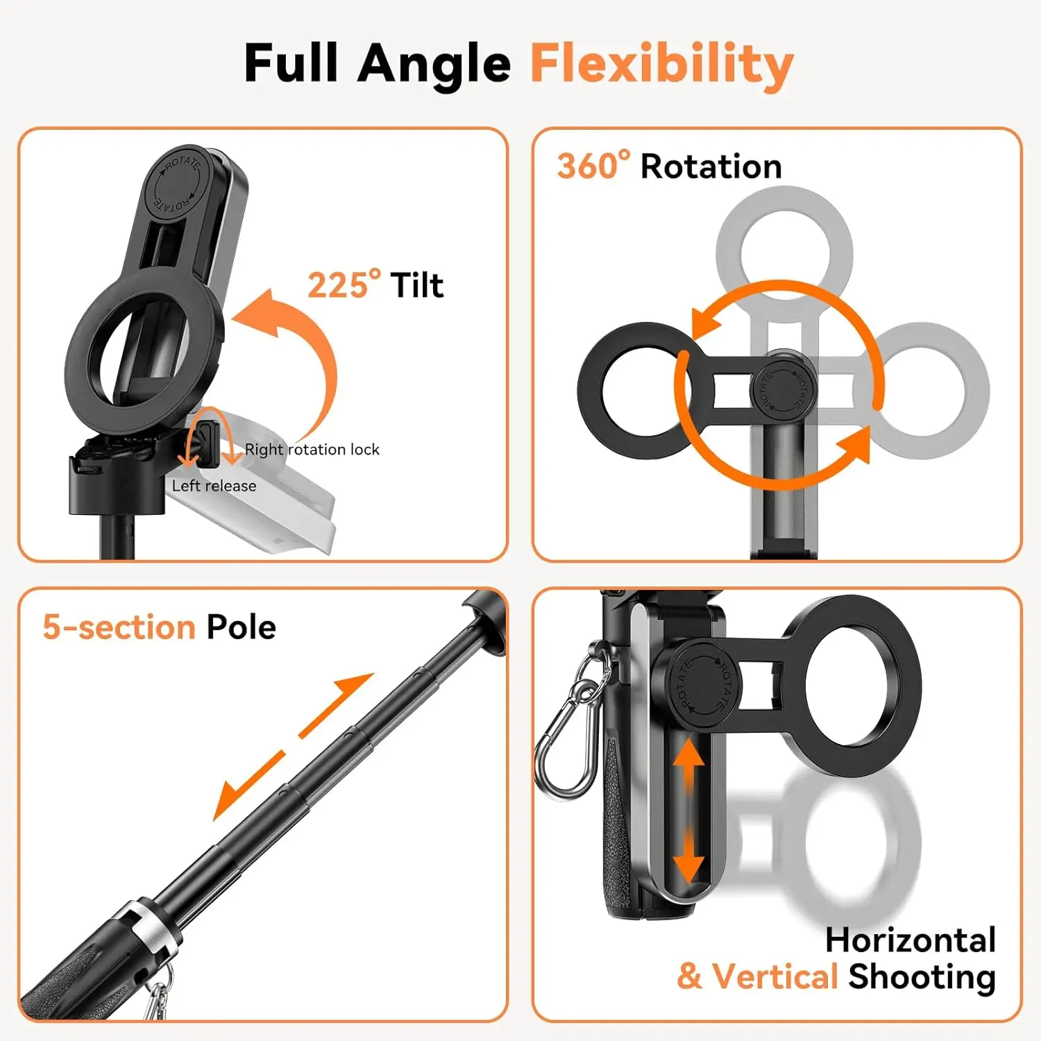 Selfie Stick Tripod, Bluetooth Selfie Stick Tripod, 3 In 1 360° Rotatable Mini Expandable Aluminium Selfie Stick Compatible With IPhone 12 Pro Max, 12 Mini, 11 Pro Max, Samsung S20 Plus, Huawei - View #3
