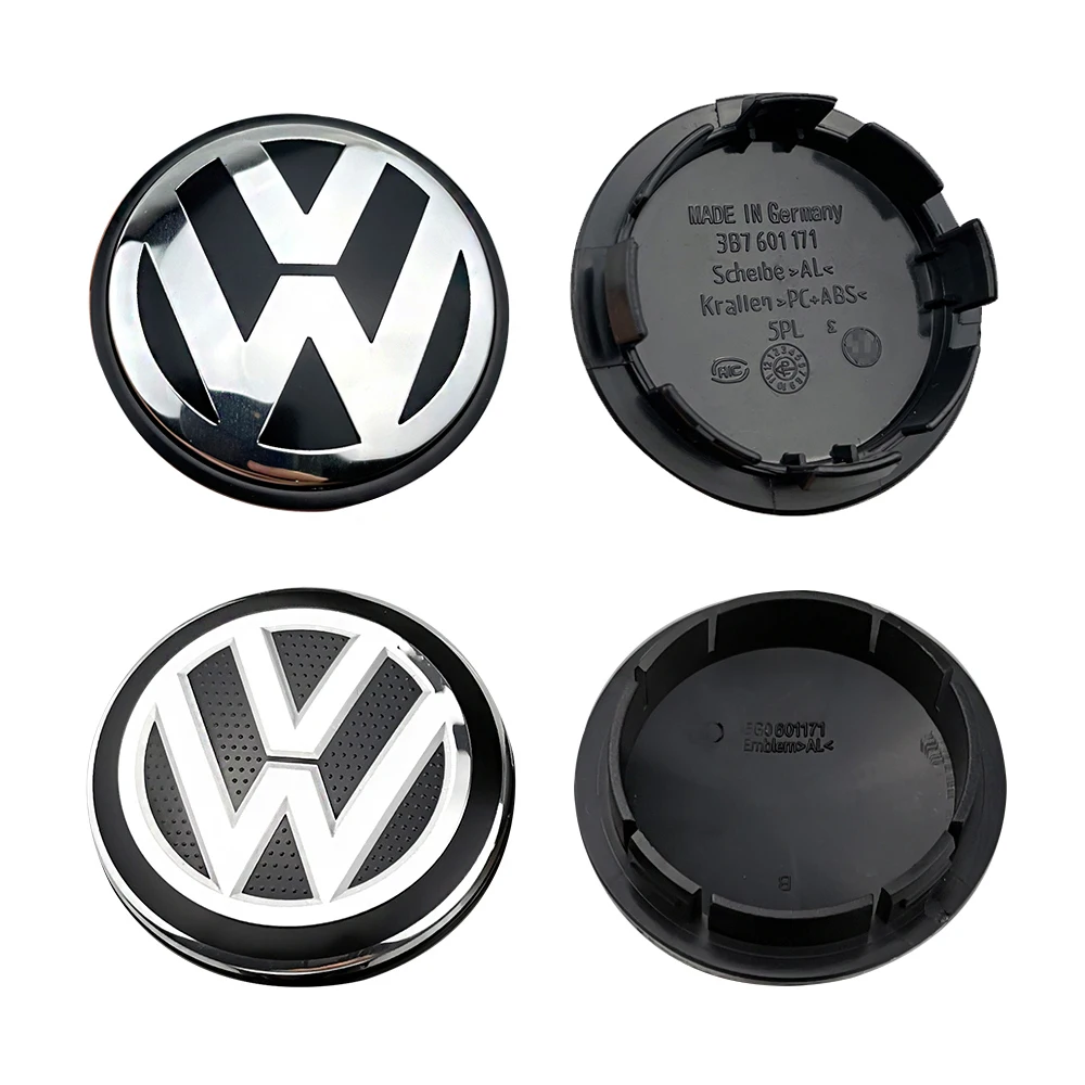 Wheel center caps 4pcs 55mm 56mm 65mm 70mm Car Styling Hub Covers Badge Accessories For VW Volkswagen Golf Sharan Passat Tiguan