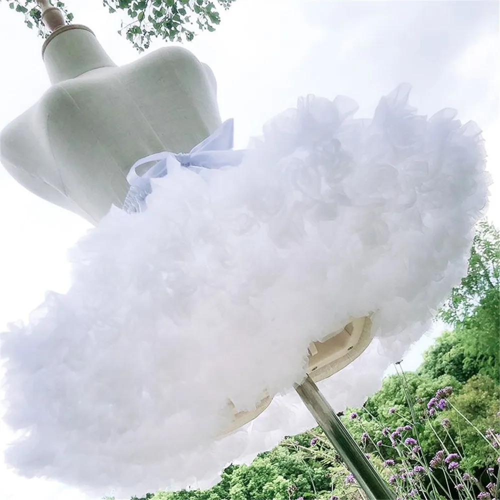 Girl Crinoline Underskirt for Lolita Dress with hoop Little Girl Under skirt Short Underskirt A-line Petticoat