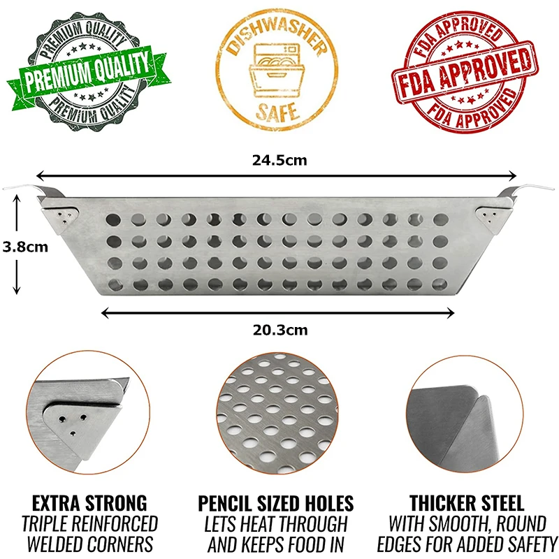Stainless Steel Large Vegetable Grilling Basket