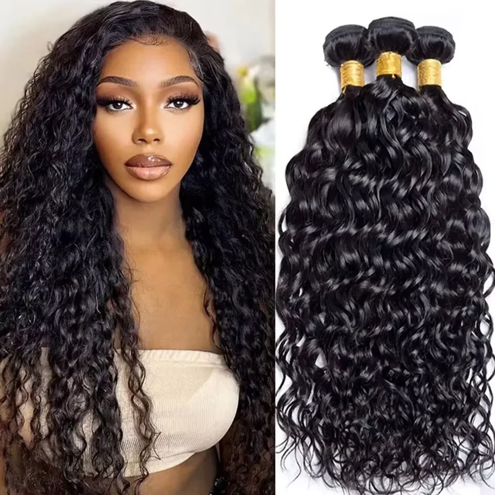 10-40 Inches Deep Wave Human Hair Bundles Curly Bundles Human Hair For Black Women Brazilian Raw Hair Weave Extensions