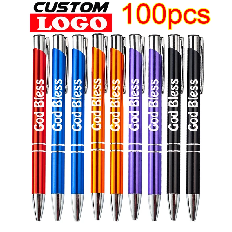 100pcs/Lot Ballpoint Pen School Office Student Exam Signature Pens for Writing Stationery Supply Free Custom Logo Black Ink 100pcs lot ballpoint pen free custom logo school office student exam signature pen for writing stationery supply laser engraving