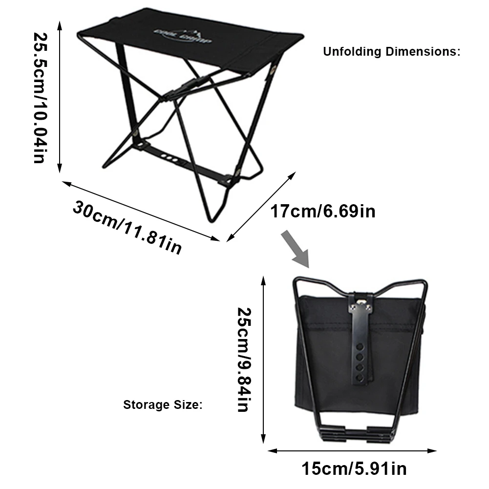 Portable Folding Stool Oxford Cloth Camping Chair