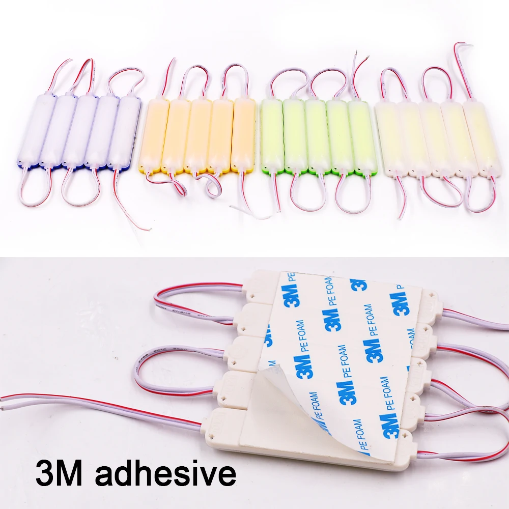 20Pcs High Bright COB LED Module Light DC12V DC24V 3W IP67 Waterproof for Outdoor Advertising Sign Lamp Backlight Module Lamp