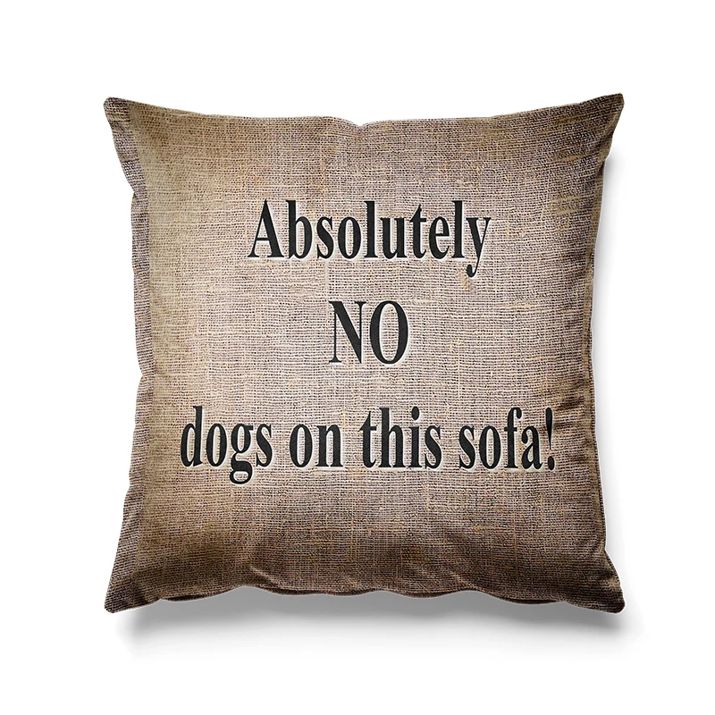 

Aertemisi 18'' x 18'' Absolutely No Dogs on This Sofa Square Throw Pillow Cushion Covers Cases Pillowcases 45cm x 45cm
