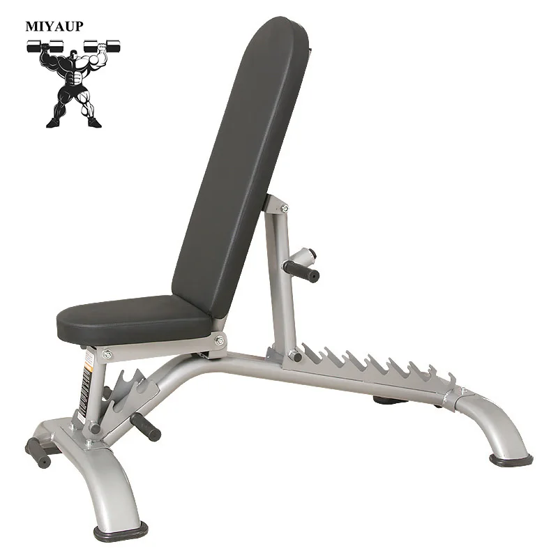 MIYAUP heavy multifunctional bench press stool adjustable flat household slivery dumbbell fitness chair