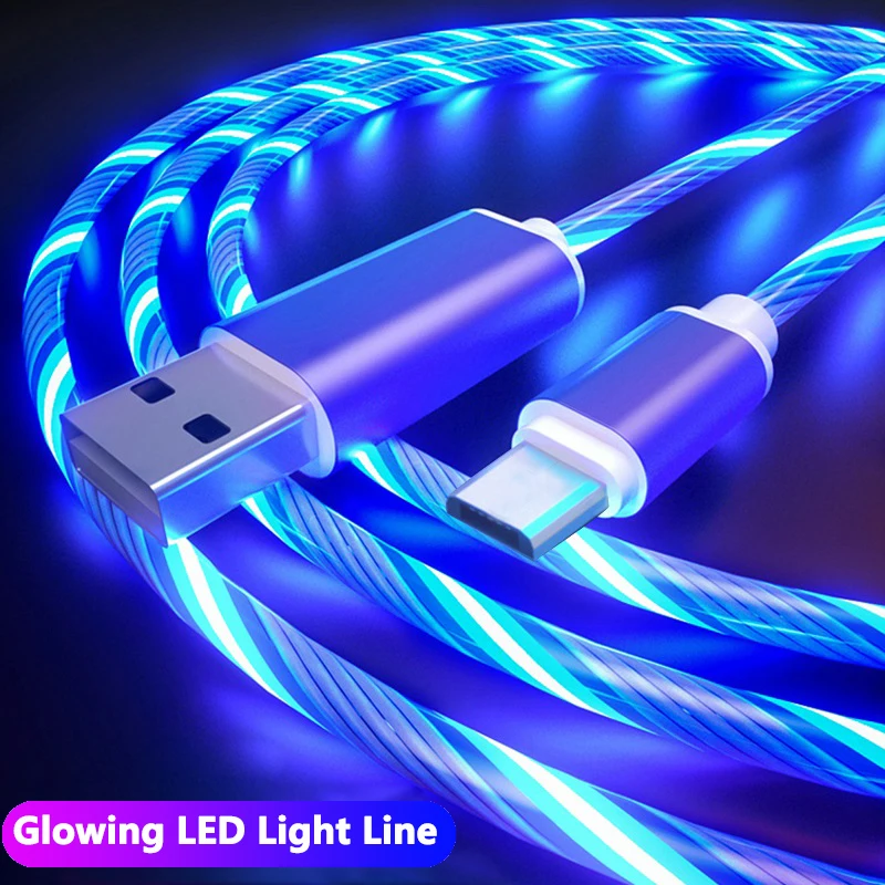 3AUSBTypeCCableLEDLightFastChargingPhoneAccessoriesUSBC