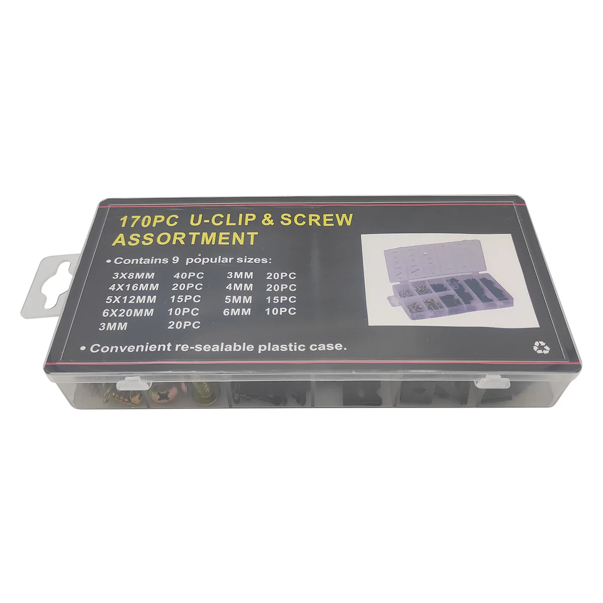 Screw Combination Set 170pcs screw combination set U-clamp screw Hardware fasteners