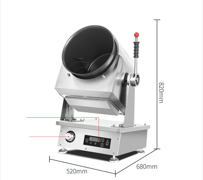 Description Picture 3 of itemIntelligent Cooking Robot Fried Rice Dishes Machine Gas or Electric Stir Cooker Commercial Automatic Drum Cooking Machine