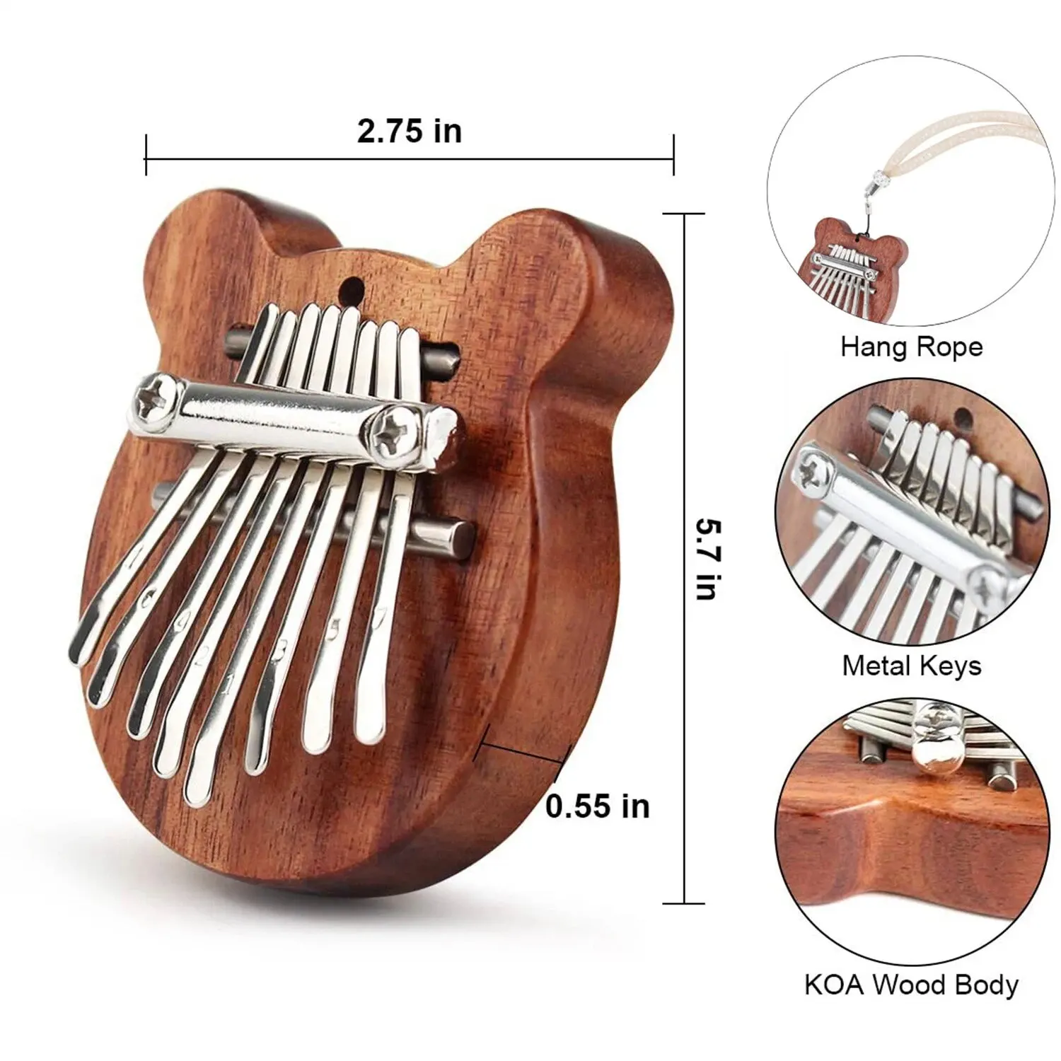 mini wooden kalimba 8 Key Mini High Quality Exquisite Finger Thumb Piano Marimba Musical Good Accessory Pendant Gift Valentine's Day