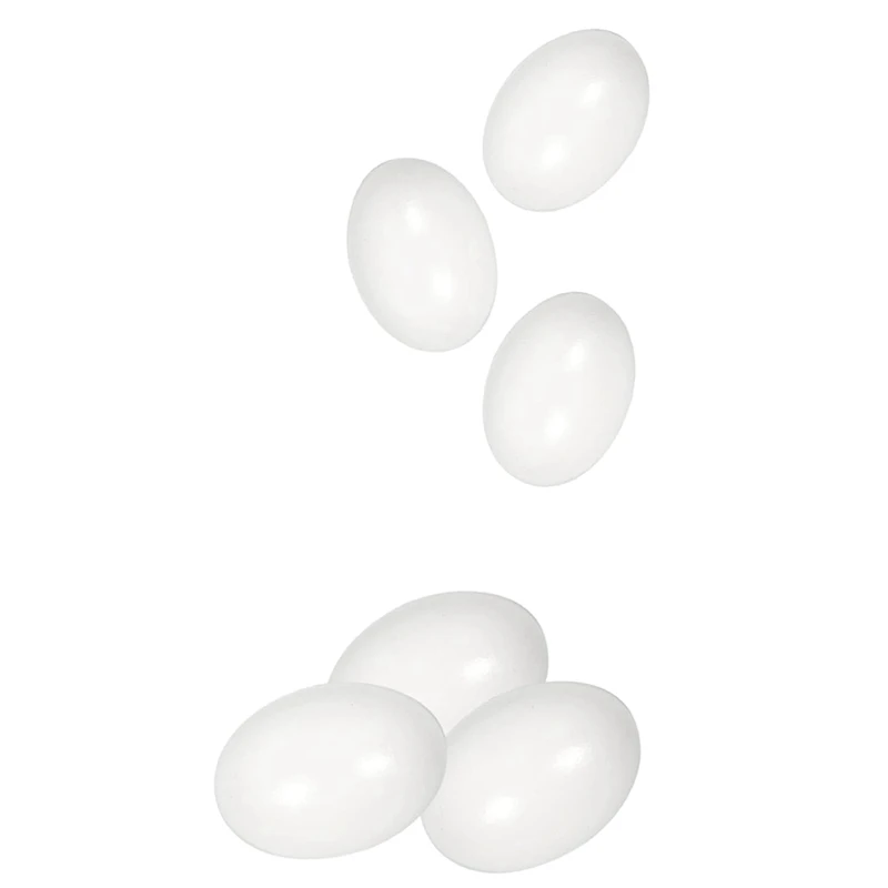 

Деревянные искусственные белые деревянные яйца, идеально подходят для пасхальных поделок, декора и охоты на яйца, прочные и простые в использовании 2,3 дюйма (6 упаковок)