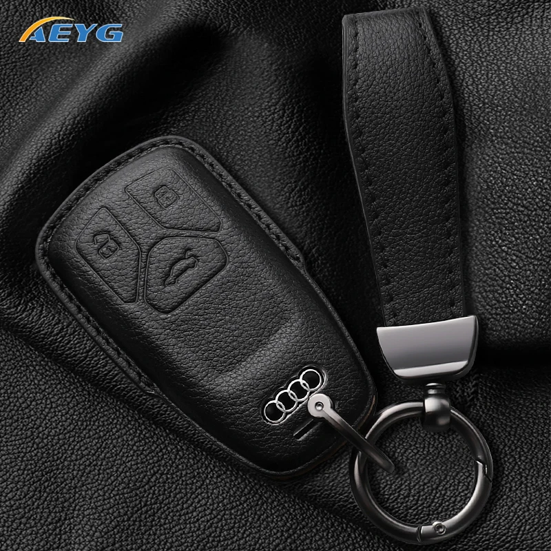 Leder Auto Fernbedienung Schlüssel etui Abdeckung für Audi A4 A4 A5 Q5 Q7 TT TTS 8s B9 2016 2017 2018 Autos chl üssel Schutzhülle Zubehör