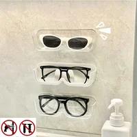 1/3/5 PC แว่นตากันแดดกล่องเก็บแว่นตาตู้ติดผนัง Perforated ฟรีแว่นตากันแดดเก็บแว่นตา Rack Home Tidying 1