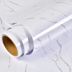 Modern PVC Vinyl Film Self-Adhesive Wallpaper Bathroom Kitchen Countertop Contact Paper Waterproof Wall Sticker