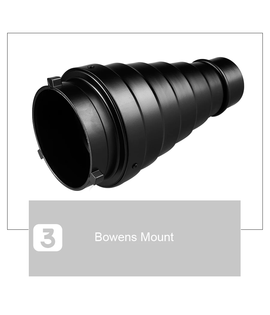 SN-01 Professional Studio light Fitting is a large Snoot with Bowens Mount