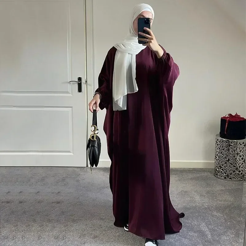 Eid Hooded Abaya Muslim Women Prayer Garment One Piece Jilbab Overhead Khimar Hijab Dress Ramadan Gown Niqab Islamic Clothes