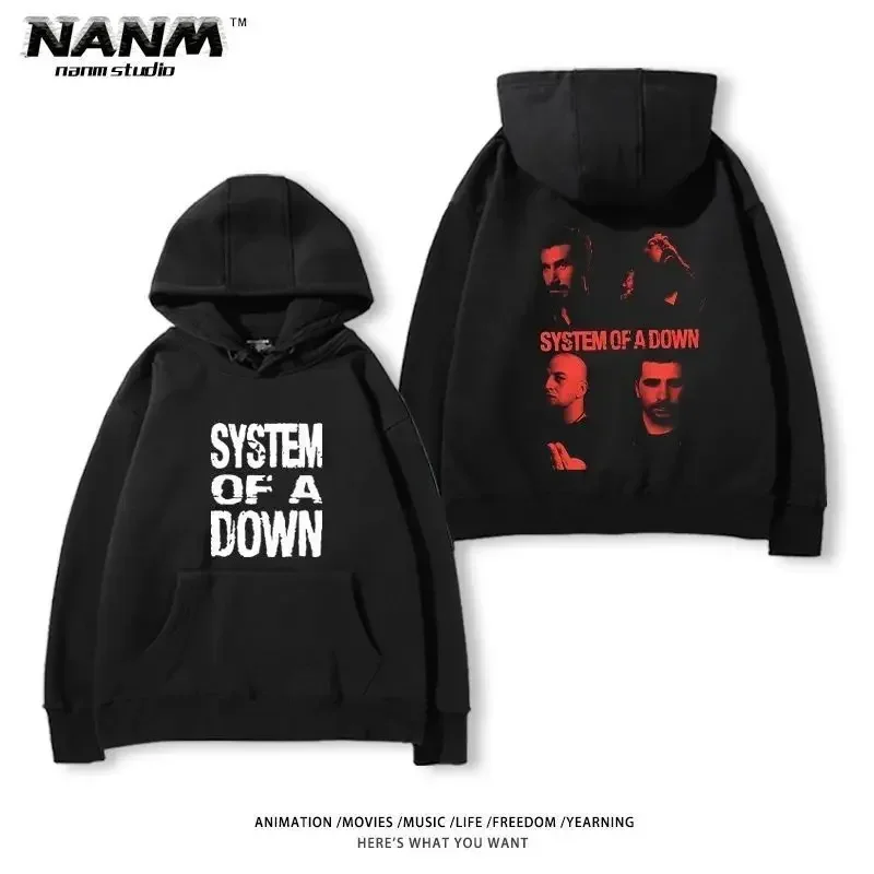 System of A Down Band Hoodie Women's Autumn/Winter American Rock Retro Casual Top Street Fashion 2024 3