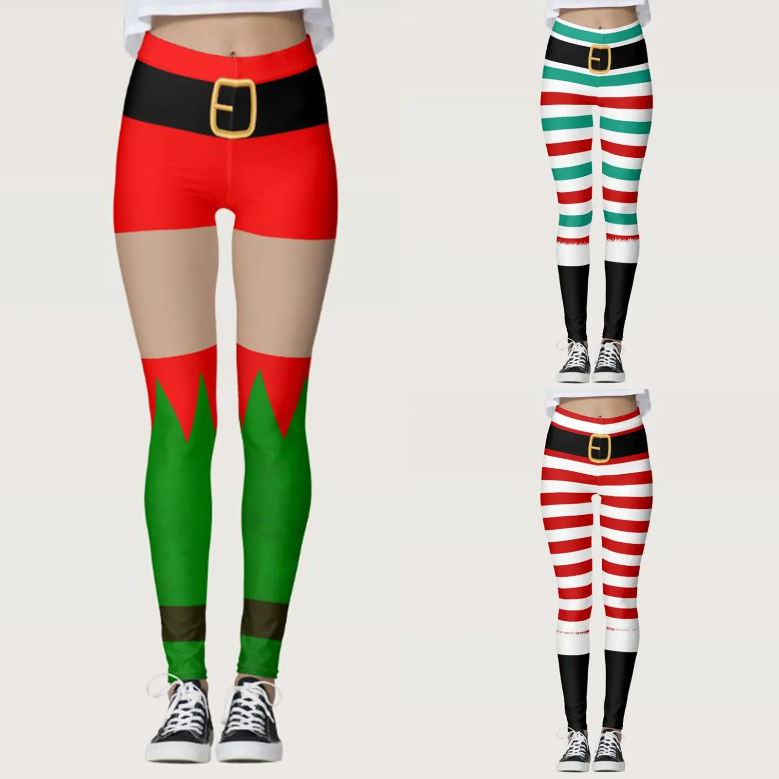 

Women Print Seamless Pants Santa Claus High Waist Leggings Thin Fitness Pant Push Up Legging Sports Pants Gym Workout Tights