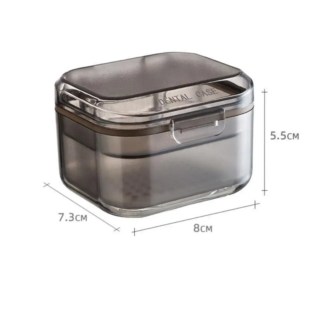 2023 New Three Layer Dental Cover Box Invisible Orthodontic Retainer Orthodontic Storage Box Drainage Layered Portable