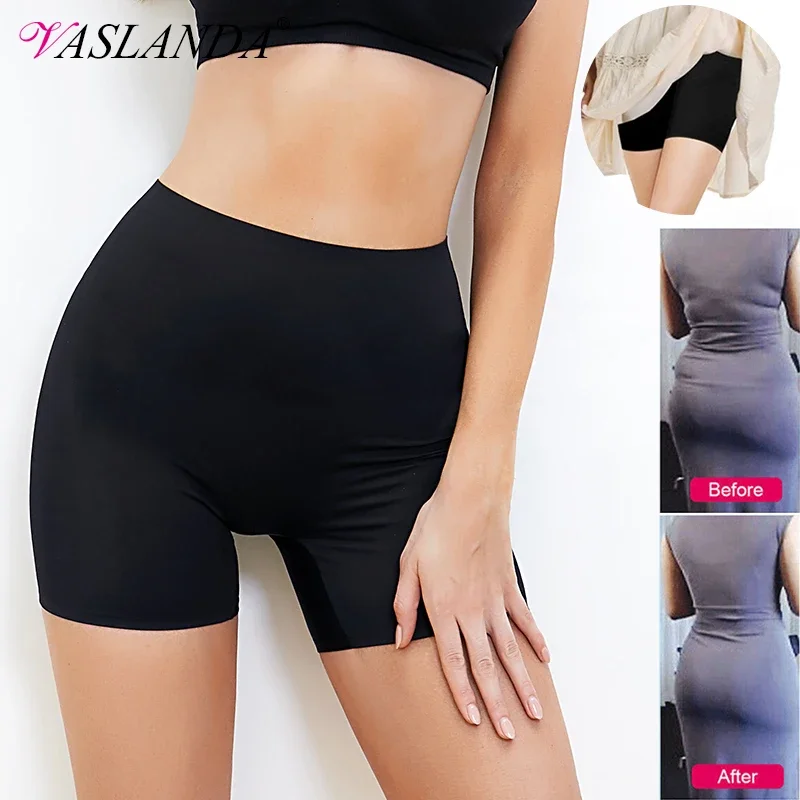 Safety Shorts Women Shorts Underwear Vaslanda Women Safety Slip Shorts Under Skirt Anti Chafing Boxer High Waist Boyshorts Anti-emptied Panties Yo Ga Short Pants