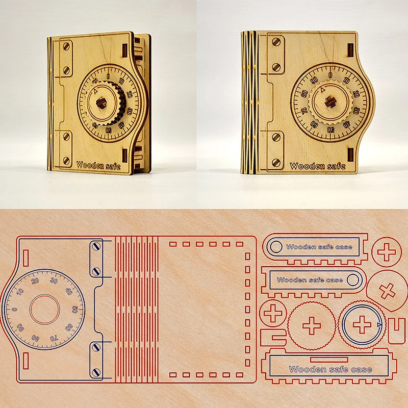 Digital Files 50pcs Boxes Drawing Piggy Caskets Storage Containers CNC Laser Cut Vector Design Files