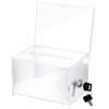 Acrylic Donation Box with Lock Raffle Box with Sign Holder Ballot Suggestion Box for Fundraising Donation Voting 1