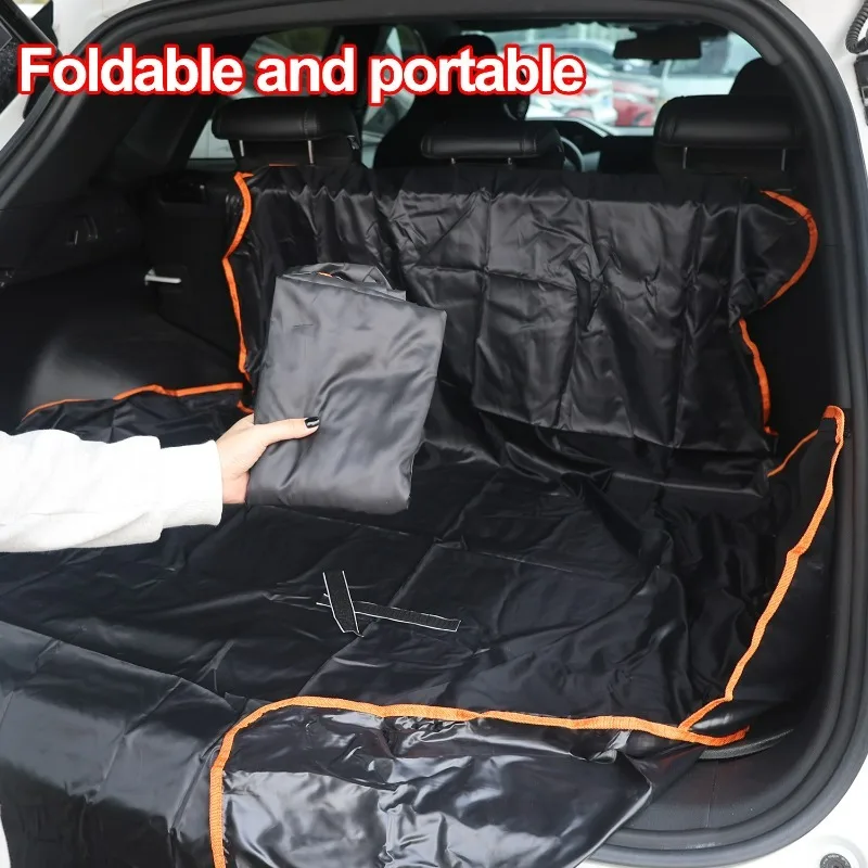 Polyester Auto Trunk Anti Dirt Pad Mat for Pets Non-Slip Scratch-Resistant Easy-Clean Mat for SUVs and Cars Pet Safety Mat