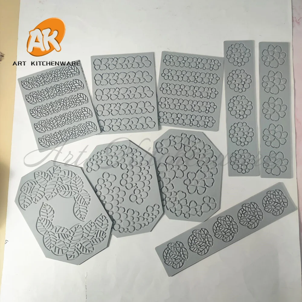 

New Leaf,heart,Bubble Silicone Cake Lace Mold Cake Decorating Tool Border Decoration Lace Mold kitchen Baking Tool