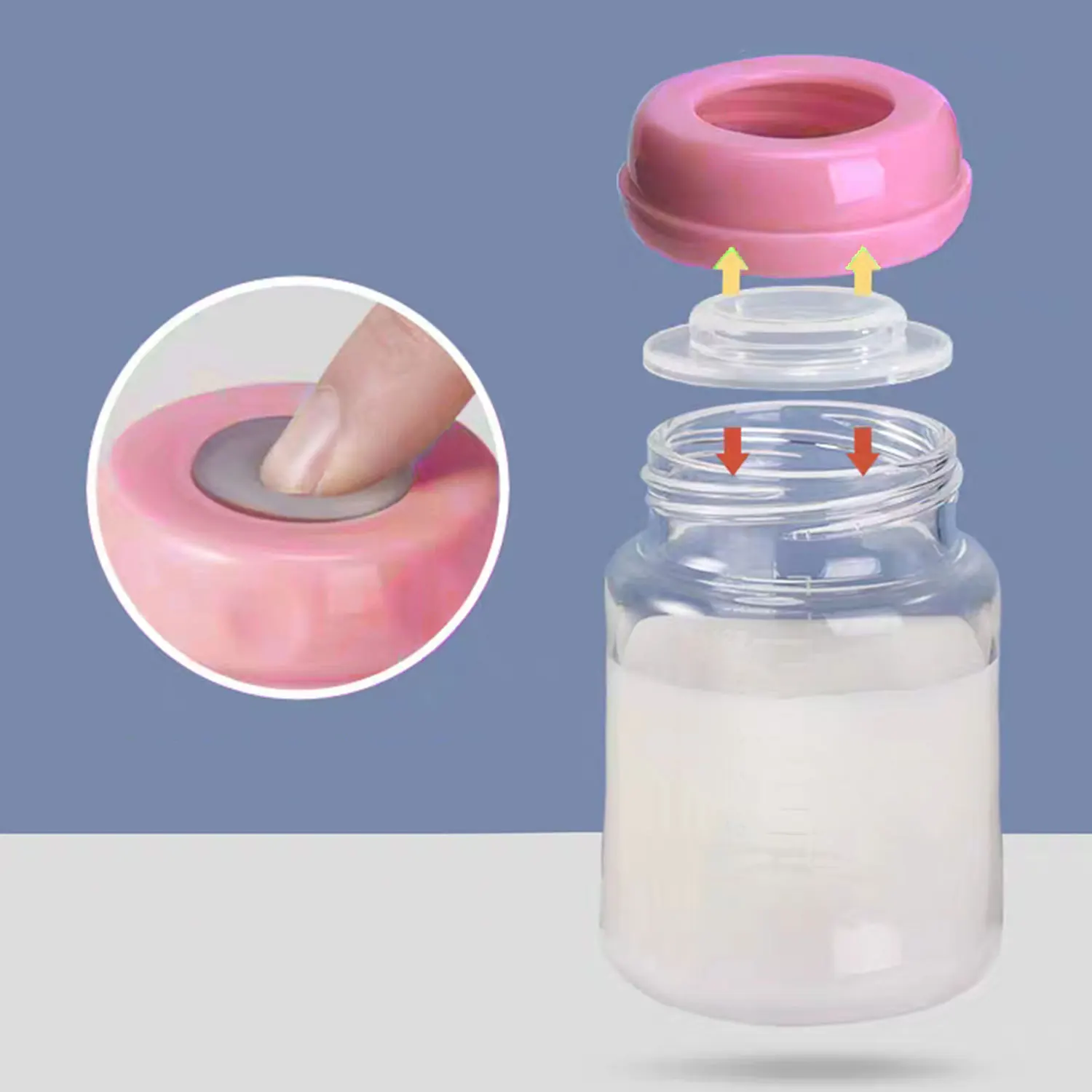 125ml infant PP fresh feeding bottle, breast milk bottle, refrigerated storage bottle, drop-proof and leak-proof wide-mouth cup 3