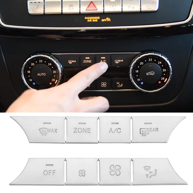 Auto Mittel konsole AC Klimaanlage Knopf Aufkleber Klimaanlage A/C Knopf Abdeckung  für Mercedes Benz C Cls Glk W204 W212 - AliExpress