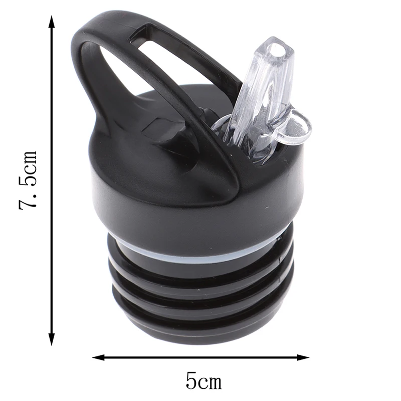 Water Drinking With Lid For Straw Flip Lids Cap Mouth Water Bottle With Straws Sports Bottle Nozzle Cover Straw + Cover