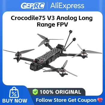 GEPRC crocodle75 V3 analogico a lungo raggio FPV 6S a lungo raggio BNF GEPRC RAD 5.8G 1.6W Caddx Ratel2 SPEEDX2 2806.5 1350KV motore FPV