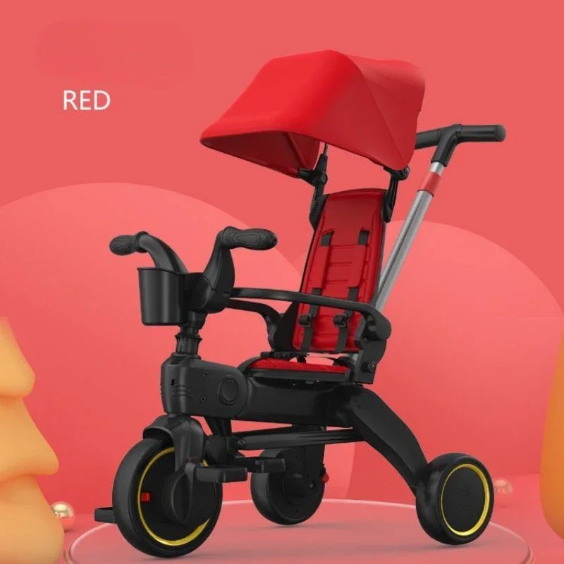 New Baby Stroller Lightweight Folding Children's Tricycle Two-way Seat Multifunctional Children's Pedal Car Baby Riding Toy