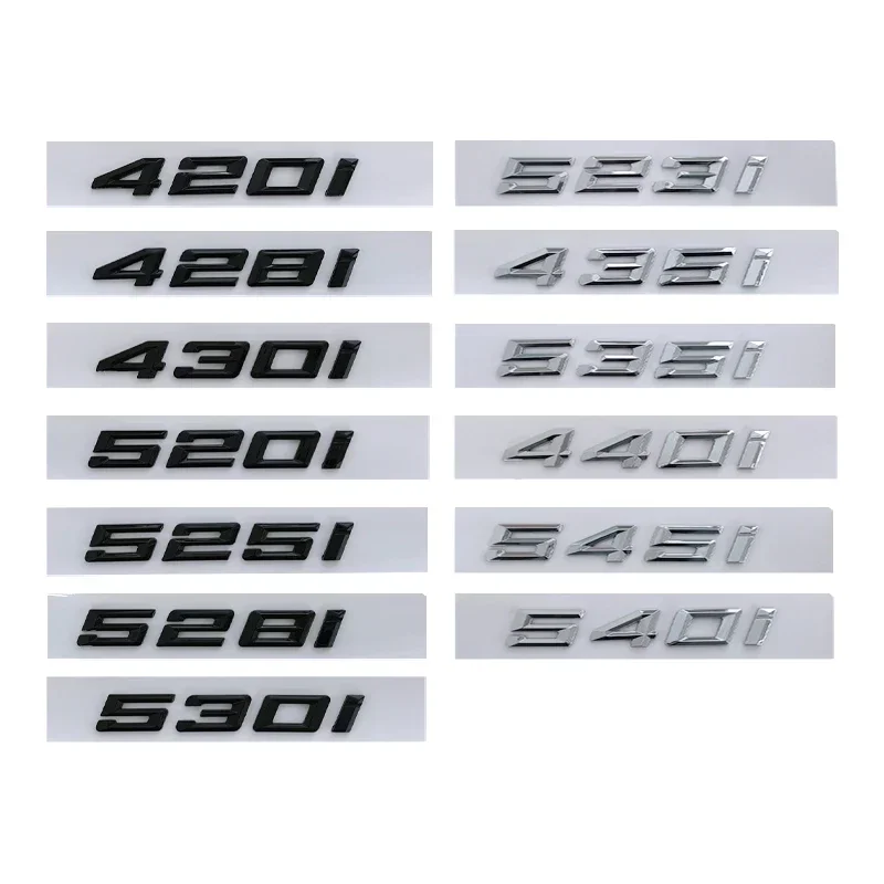 

Car Trunk Letters Sticker For BMW 420i 428i 430i 435i 520i 523i 525i 528i 530i 535i 540i Logo E60 G30 E39 F10 Emblem Accessories