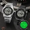 SYNOKE Top Brand Luxury Stainless Steel Alarm Hour For Mens Watches Fashion LED Men Digital Wristwatch Waterpoof 3