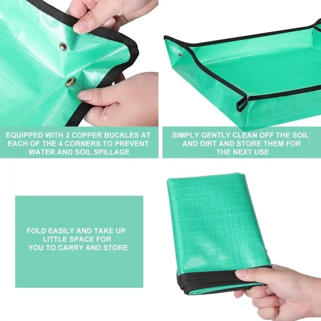 66/75/100 Cm -Es Ültetési Szőnyeg Kertészkedés Ismétlő Pad Összecsukható Kerti Növényi Pot Pe Vízálló Transzplantáló Szőnyegek - Image 6