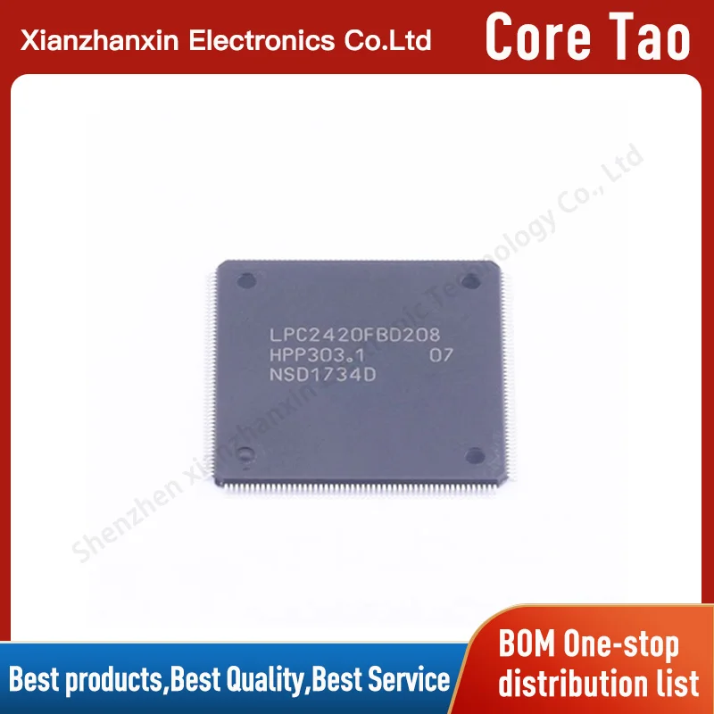 

1 шт./партия LPC2420FBD208 LPC2420 LQFP208 Новый и оригинальный микроконтроллер с одной микросхемой