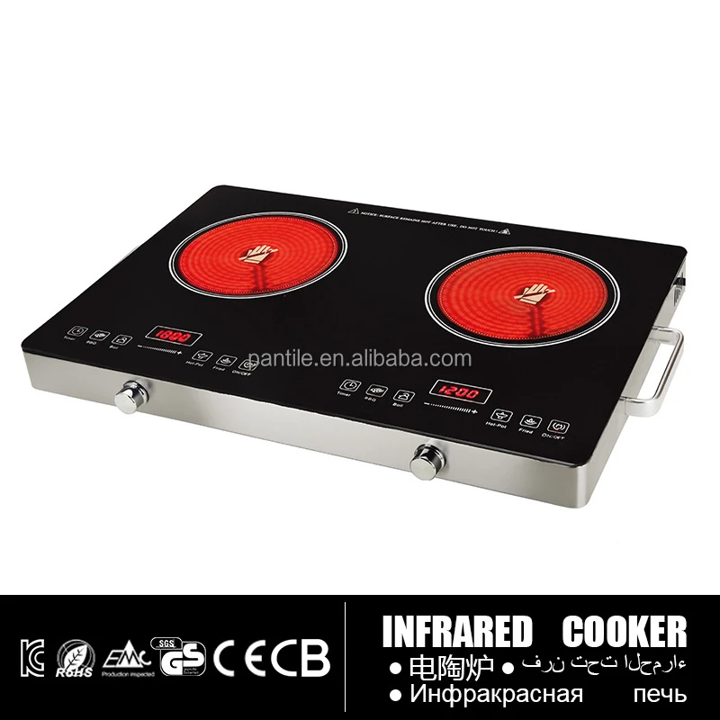 Kitchen Ceramic Stove 3500W Grill Electric 2 Burner Cooking Ceramic Stove Infrared Double Induction Cookers 6