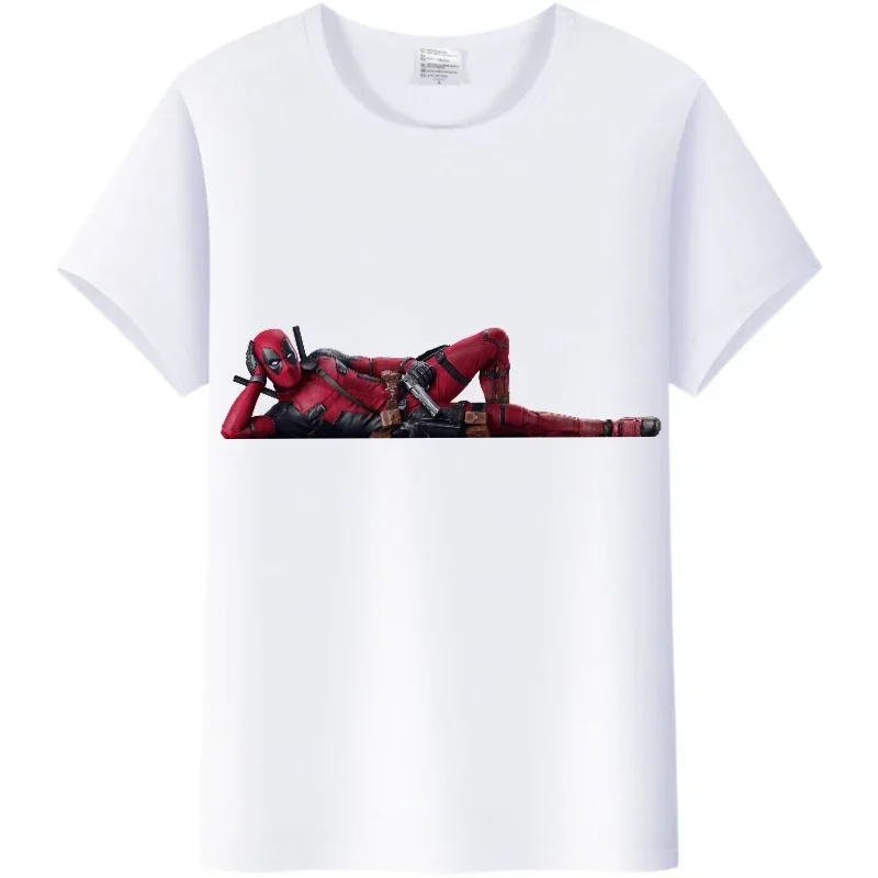 thumbnail image 1 of Camiseta de algodón de verano para niños 2024, camisetas con gráficos de Deadpool de dibujos animados de Marvel, camisetas estéticas Y2K para bebés y niñas, ropa para niños, 1 of 5