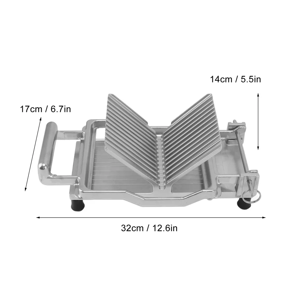 Hand Held Cheese Cutter Manual Cheese Cutter Stainless Steel Easy Grip Handle Scale Lines Rust Proof for Kitchen