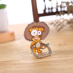 Cute Cartoon Animals Finger Ring Mobile Phone Stand Holder - Universal Car Mount (9)